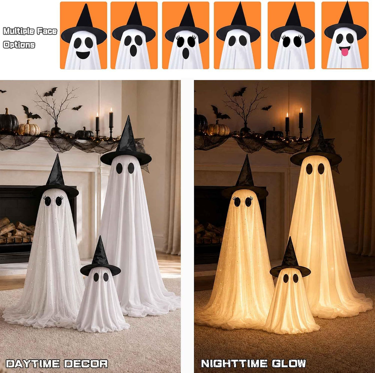Remote Control LED Ghost Decoration