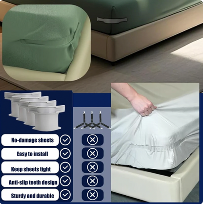 4 Bed Sheet Clips with the SnapLock™ Sheet System