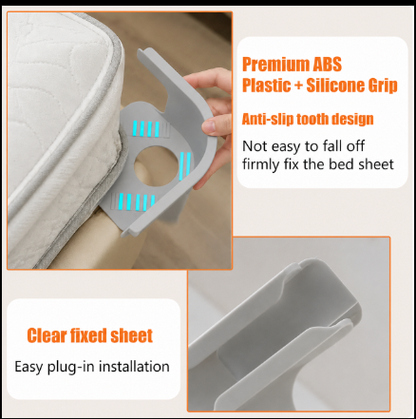 4 Bed Sheet Clips with the SnapLock™ Sheet System