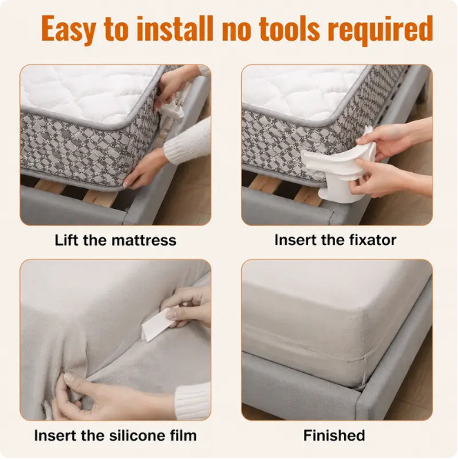 4 Bed Sheet Clips with the SnapLock™ Sheet System