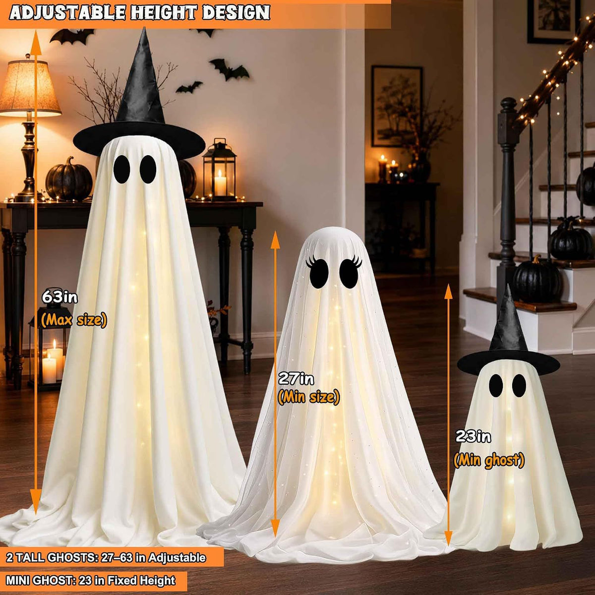 Remote Control LED Ghost Decoration