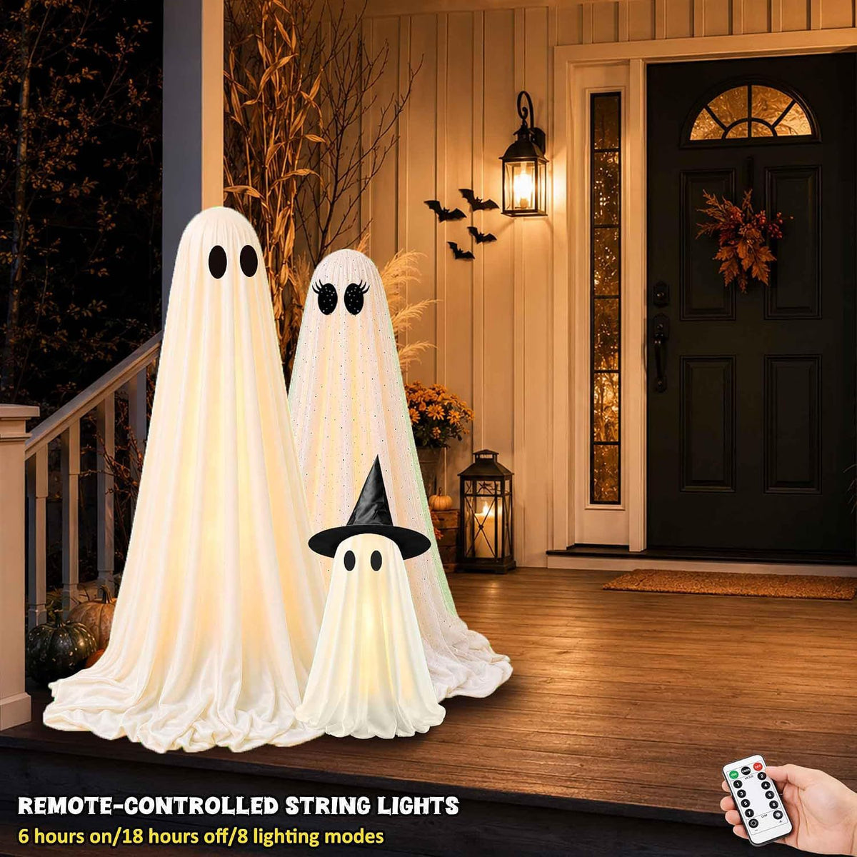 Remote Control LED Ghost Decoration
